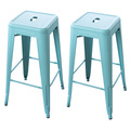 Amerihome Loft Teal 30" Metal Bar Stool, PK2 BS030TL2PK